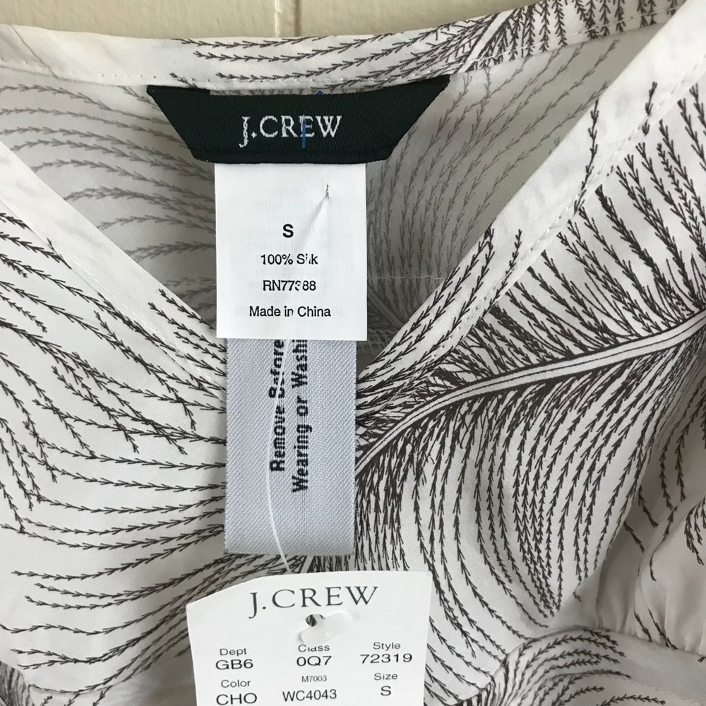 J. Crew feathered strappy blouse - Picture 4 of 5